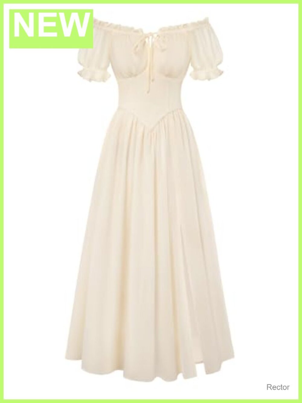 Off Shoulder Renaissance Corset Dress Milkmaid Chiffon Peasant